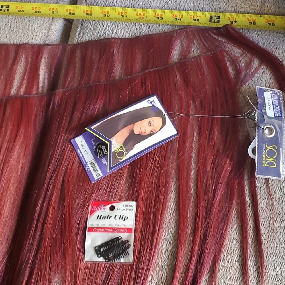 Two 37" strands of 16" length hair